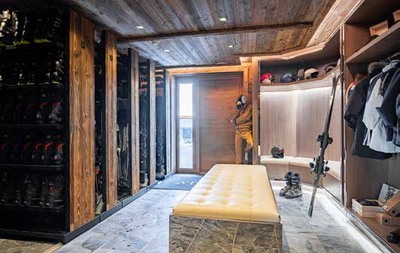Vestiaire skis chalet haut de gamme